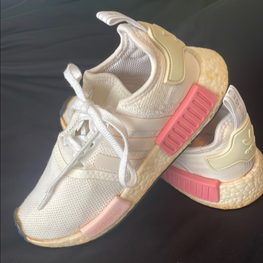 Adidas - Cream and Pink Sneakers